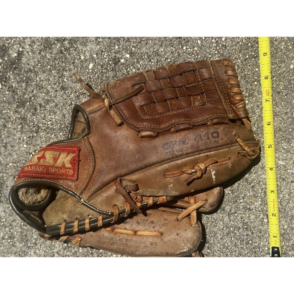 Vintage SSK Sasaki Sports DPG-410 Baseball Glove 10" RHT Dimple Made in Japan